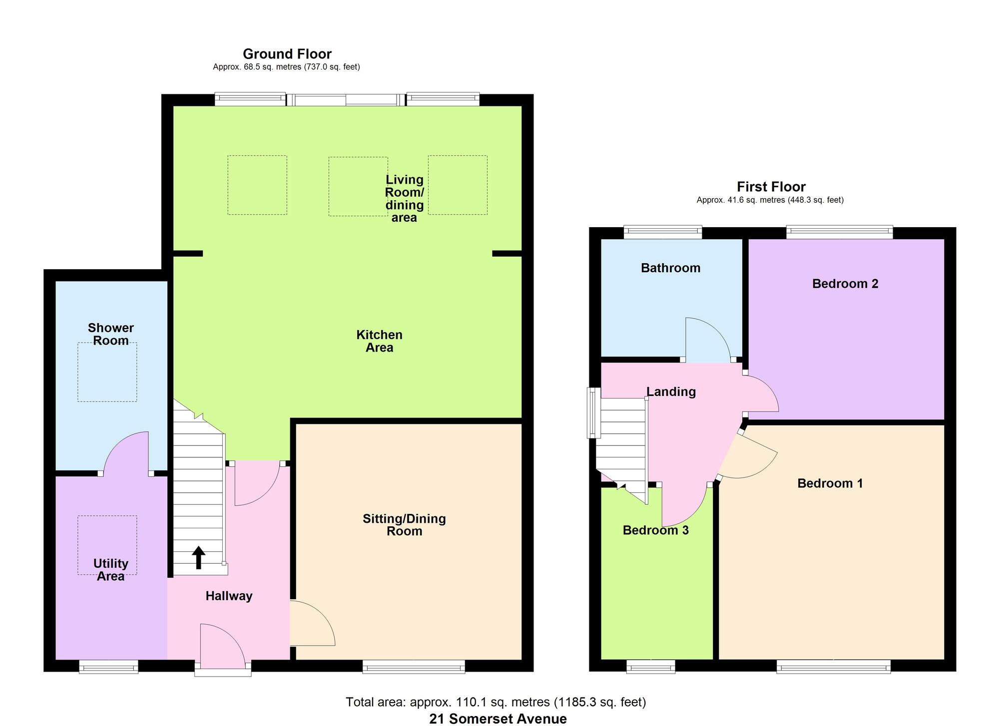 Floorplan of 3 bedroom Semi Detached House for sale, Somerset Avenue, Baildon, West Yorkshire, BD17