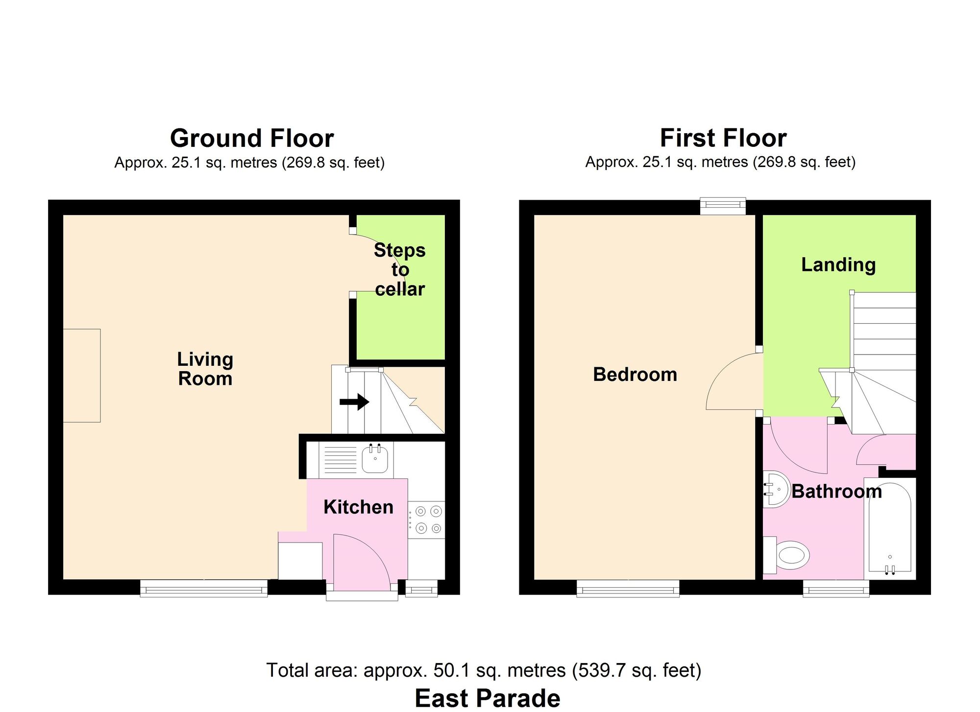 Floorplan of 1 bedroom Mid Terrace House for sale, East Parade, Baildon, West Yorkshire, BD17