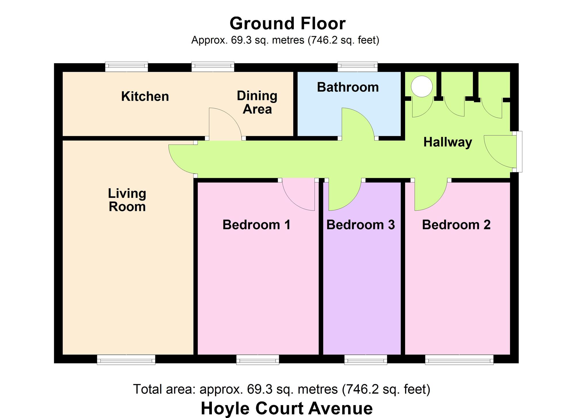 Floorplan of 3 bedroom  Flat for sale, Hoyle Court Avenue, Baildon, West Yorkshire, BD17
