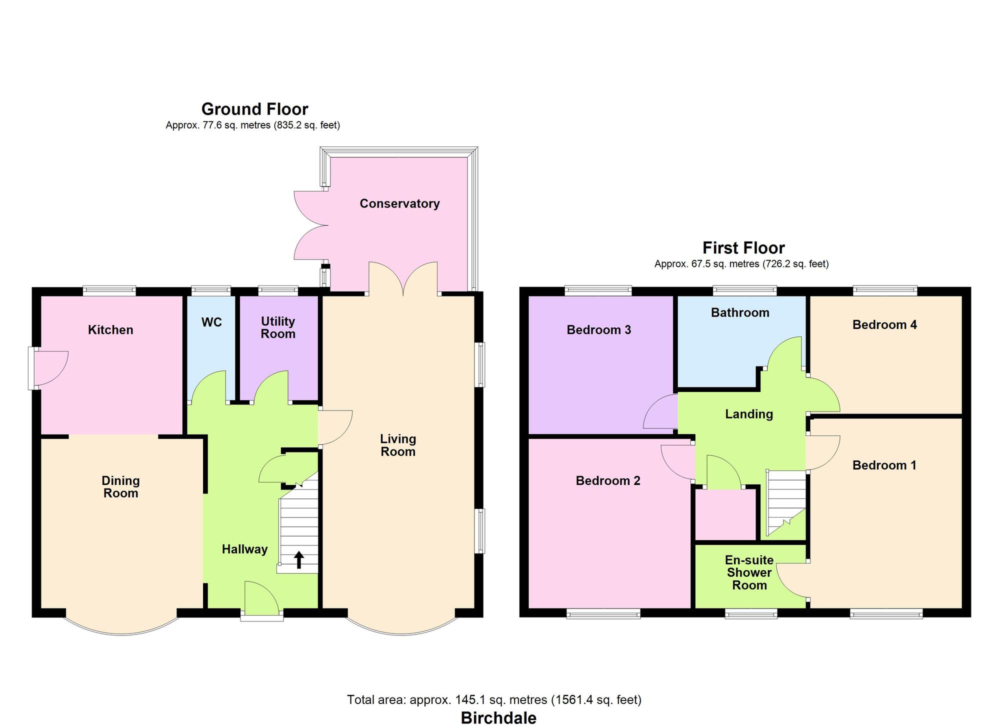 Floorplan of 4 bedroom Detached House for sale, Birchdale, Bingley, West Yorkshire, BD16