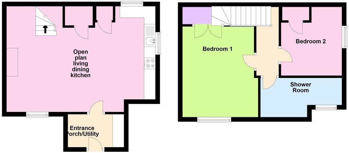 Floorplan of 2 bedroom End Terrace House for sale, East Parade, Baildon, West Yorkshire, BD17