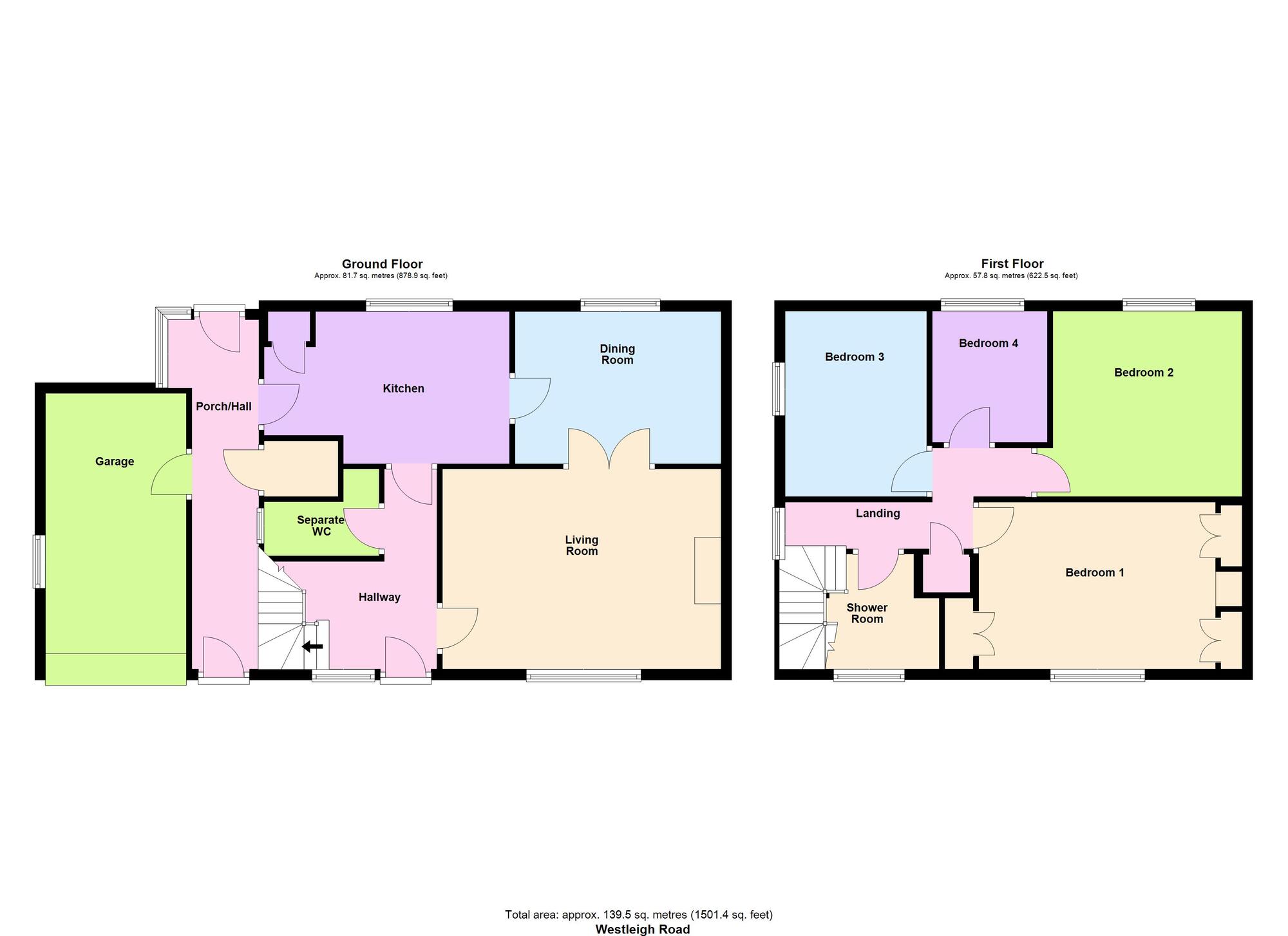 Floorplan of 4 bedroom Detached House for sale, Westleigh Road, Shipley, West Yorkshire, BD17