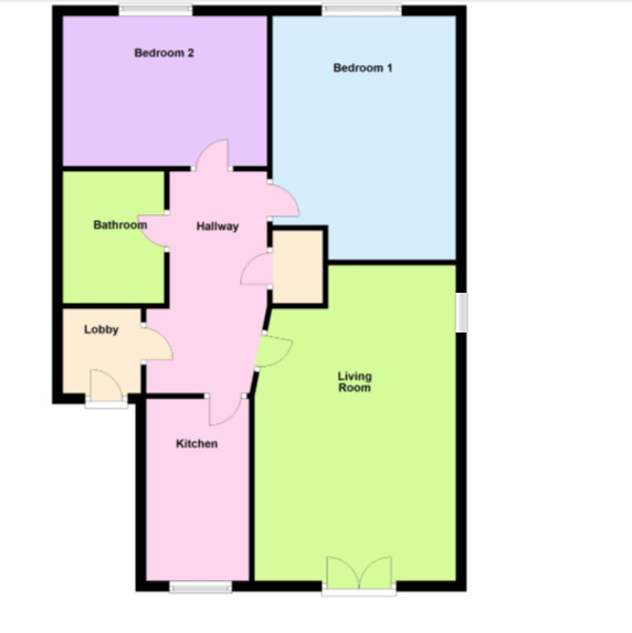 Floorplan of 2 bedroom Flat to rent, Airedale Place, Baildon, West Yorkshire, BD17
