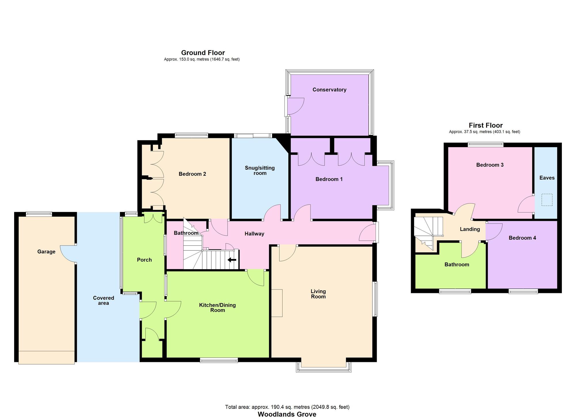 Floorplan of 4 bedroom Detached Bungalow for sale, Woodlands Grove, Baildon, West Yorkshire, BD17