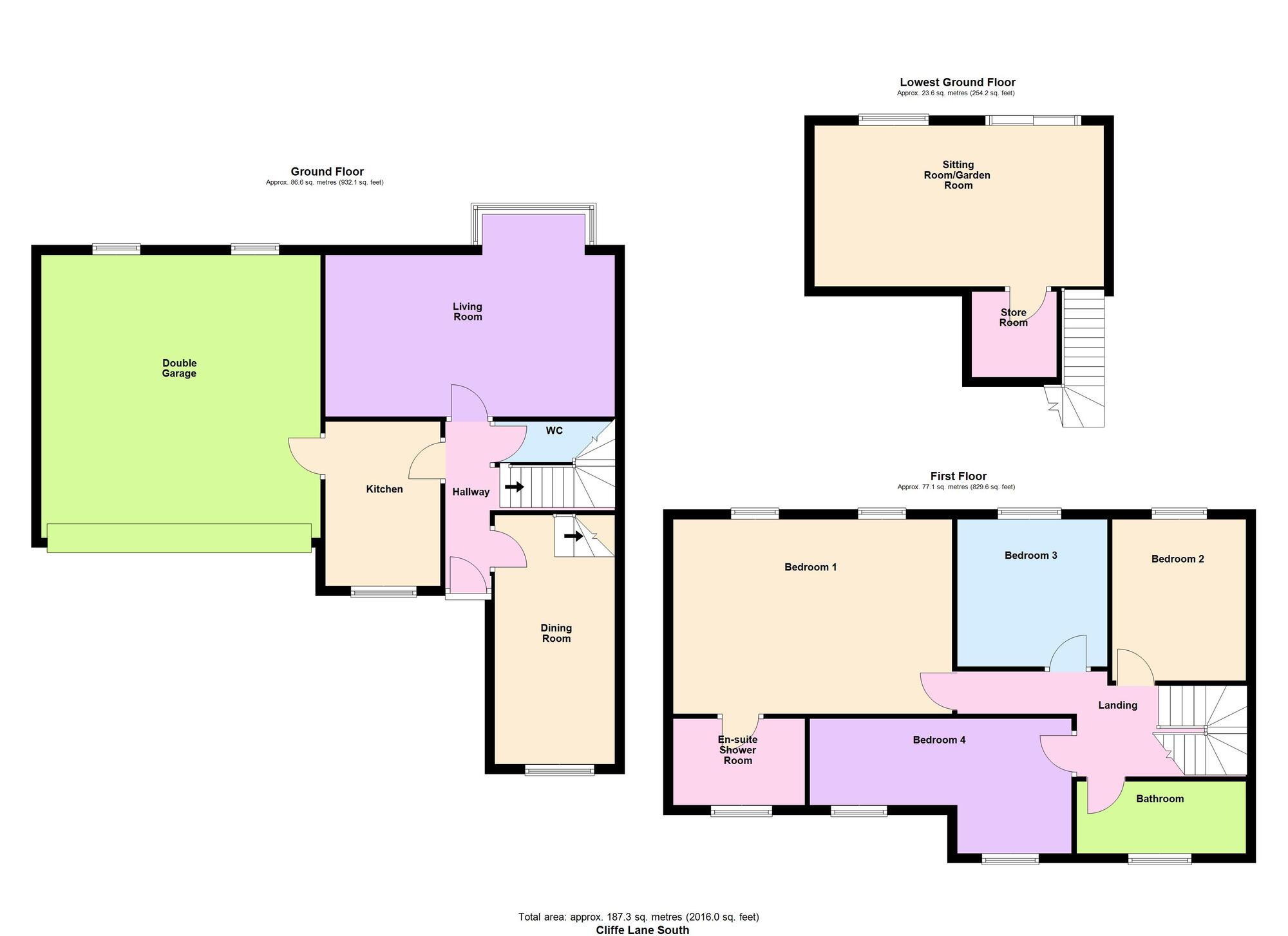 Floorplan of 4 bedroom End Terrace House for sale, Cliffe Lane South, Baildon, West Yorkshire, BD17