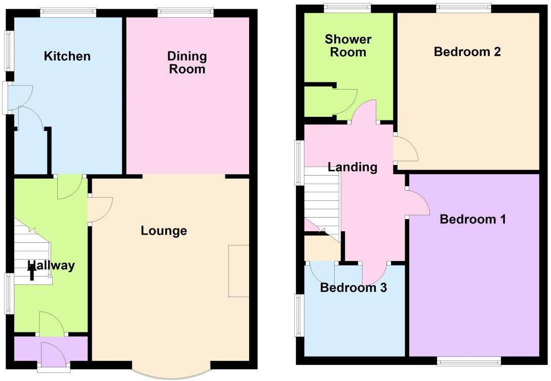 Floorplan of 3 bedroom Semi Detached House for sale, Oakdale Drive, Shipley, West Yorkshire, BD18