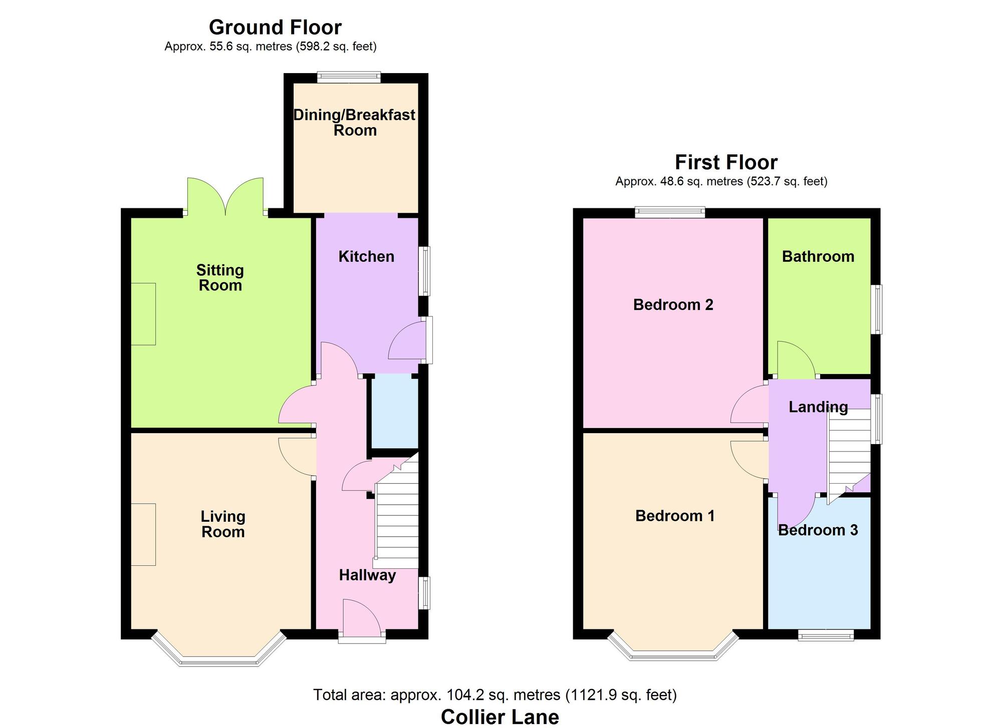 Floorplan of 3 bedroom Semi Detached House for sale, Collier Lane, Baildon, West Yorkshire, BD17