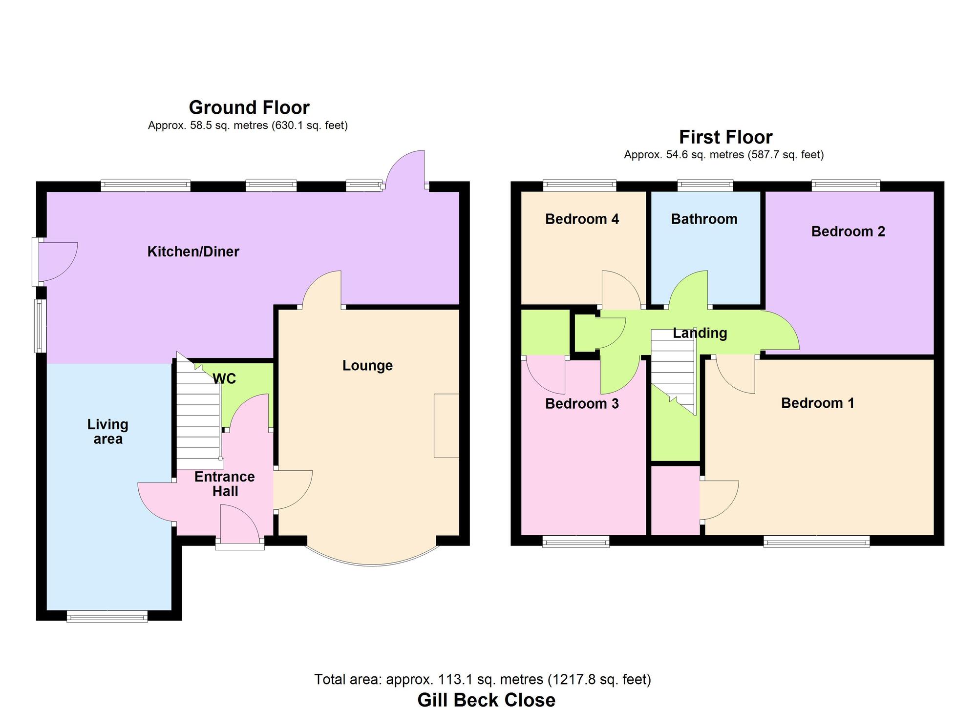 Floorplan of 4 bedroom Detached House for sale, Gill Beck Close, Baildon, West Yorkshire, BD17