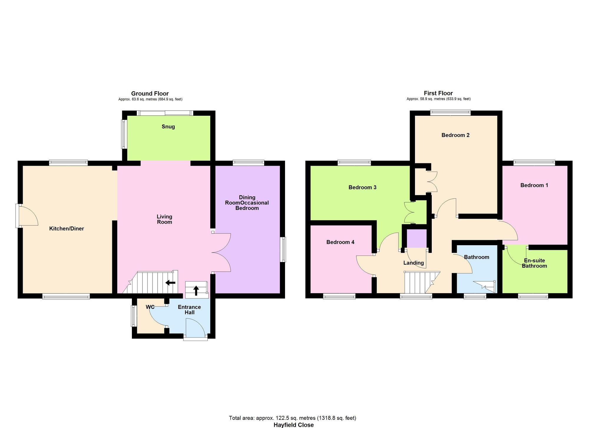 Floorplan of 4 bedroom Detached House for sale, Hayfield Close, Baildon, West Yorkshire, BD17