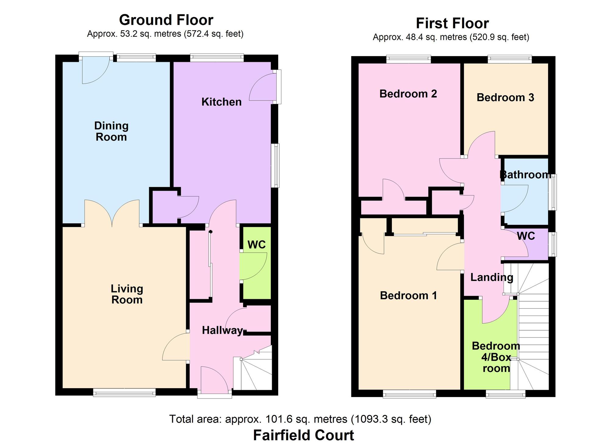 Floorplan of 4 bedroom Detached House for sale, Fairfield Court, Baildon, West Yorkshire, BD17