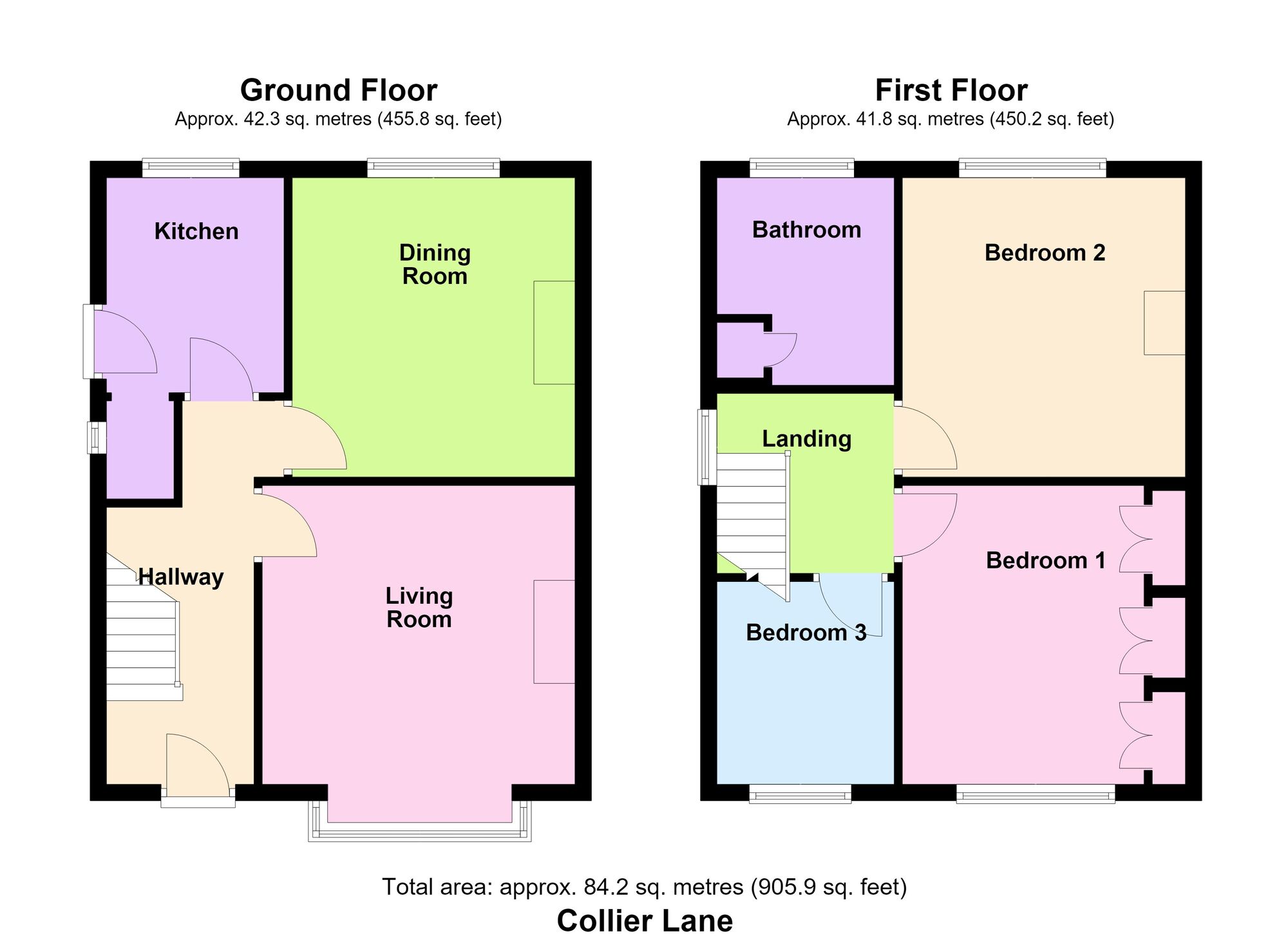 Floorplan of 3 bedroom Semi Detached House for sale, Collier Lane, Baildon, West Yorkshire, BD17