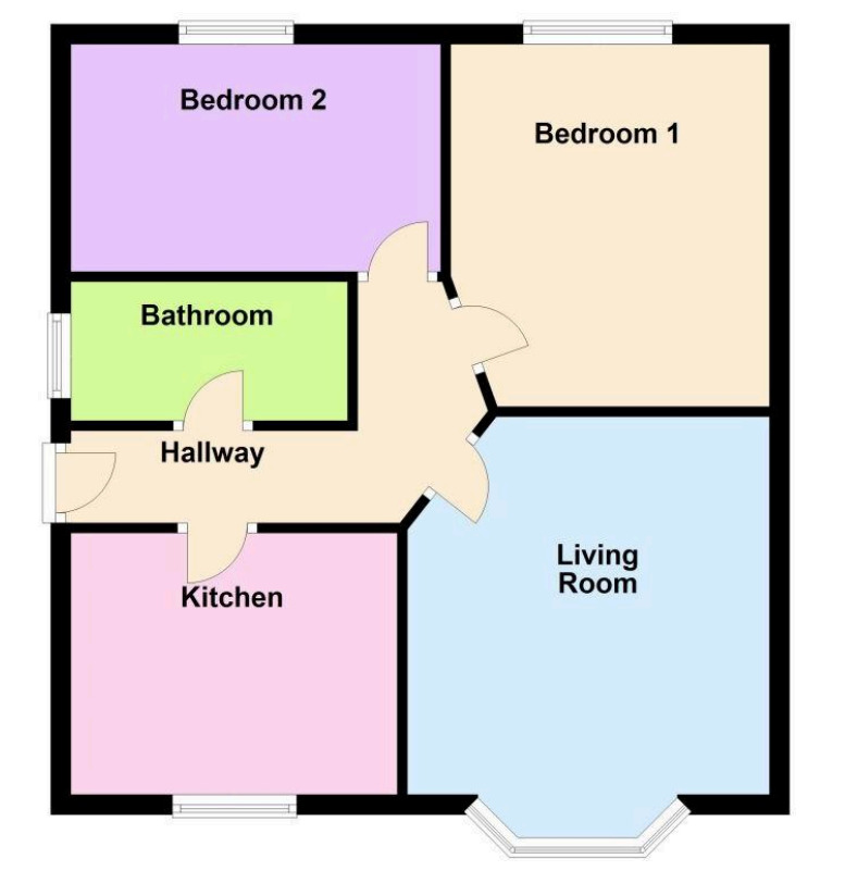 Floorplan of 2 bedroom Semi Detached Bungalow for sale, St. Aidans Road, Baildon, West Yorkshire, BD17