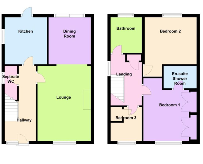 Floorplan of 3 bedroom Detached House for sale, Wensleydale Rise, Baildon, West Yorkshire, BD17