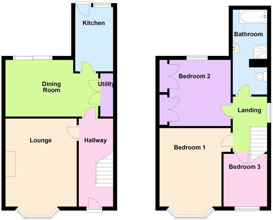 Floorplan of 3 bedroom Semi Detached House for sale, Dewhirst Road, Baildon, West Yorkshire, BD17