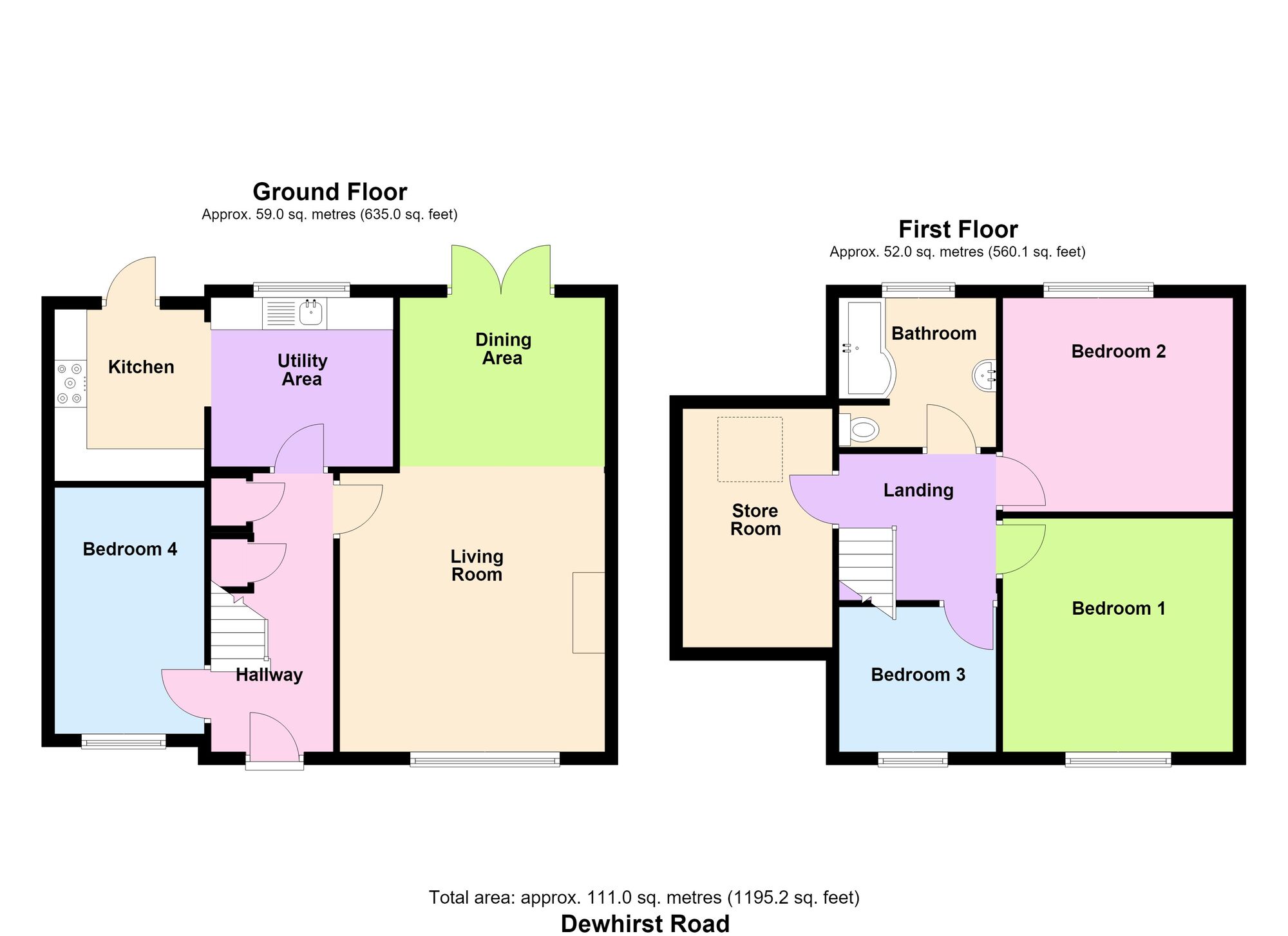 Floorplan of 4 bedroom Semi Detached House for sale, Dewhirst Road, Baildon, West Yorkshire, BD17