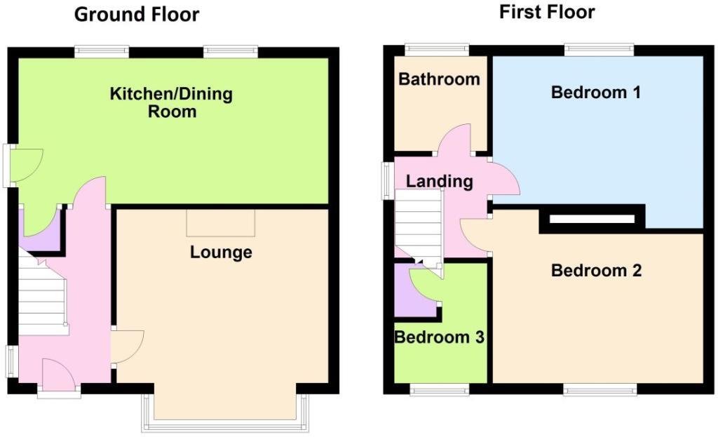 Floorplan of 3 bedroom Semi Detached House for sale, Denby Drive, Baildon, West Yorkshire, BD17