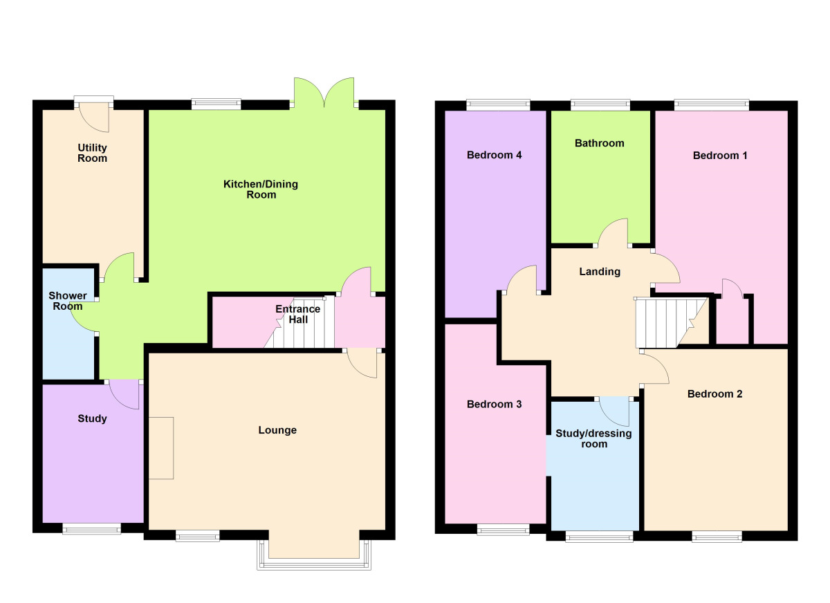 Floorplan of 4 bedroom Semi Detached House for sale, Bartle Gill Drive, Baildon, West Yorkshire, BD17