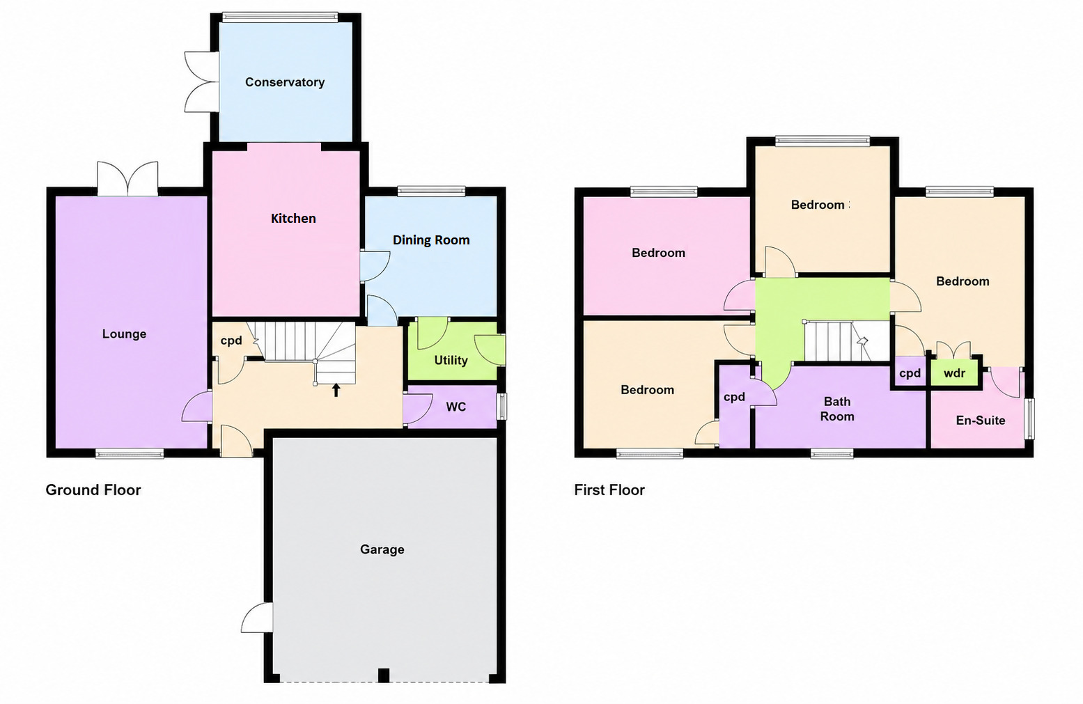 Floorplan of 4 bedroom Detached House to rent, Long Royd Drive, Baildon, West Yorkshire, BD17