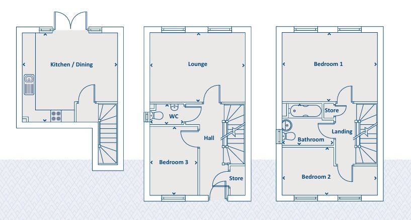 Floorplan of 3 bedroom Semi Detached House for sale, Poplars Park Avenue, West Yorkshire, BD2