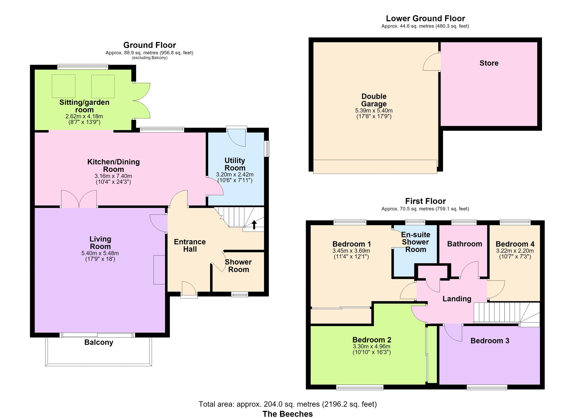 Floorplan of 4 bedroom Detached House for sale, The Beeches, Baildon, West Yorkshire, BD17