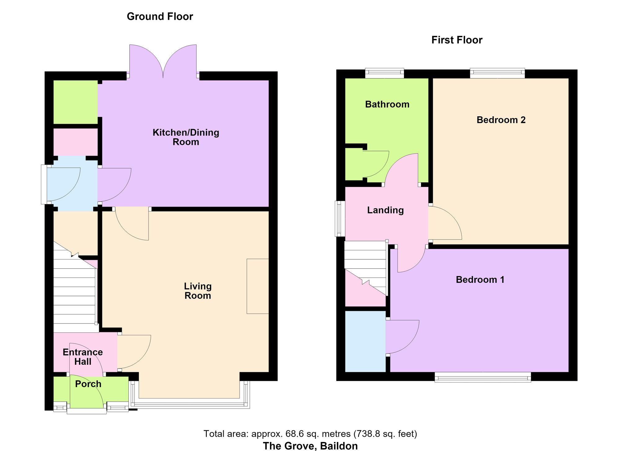 Floorplan of 2 bedroom Semi Detached House for sale, The Grove, Baildon, West Yorkshire, BD17