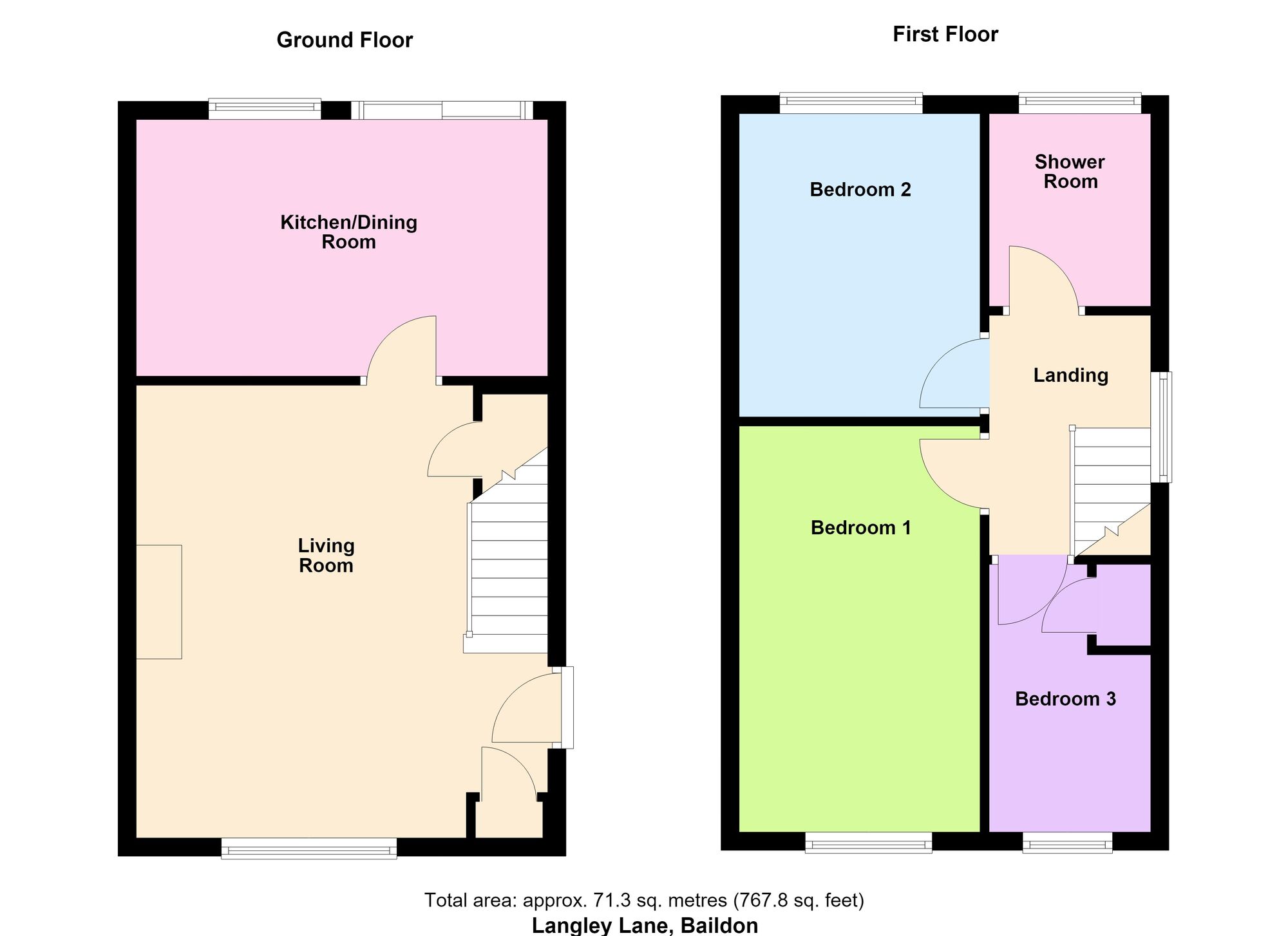Floorplan of 3 bedroom Semi Detached House for sale, Langley Lane, Baildon, West Yorkshire, BD17