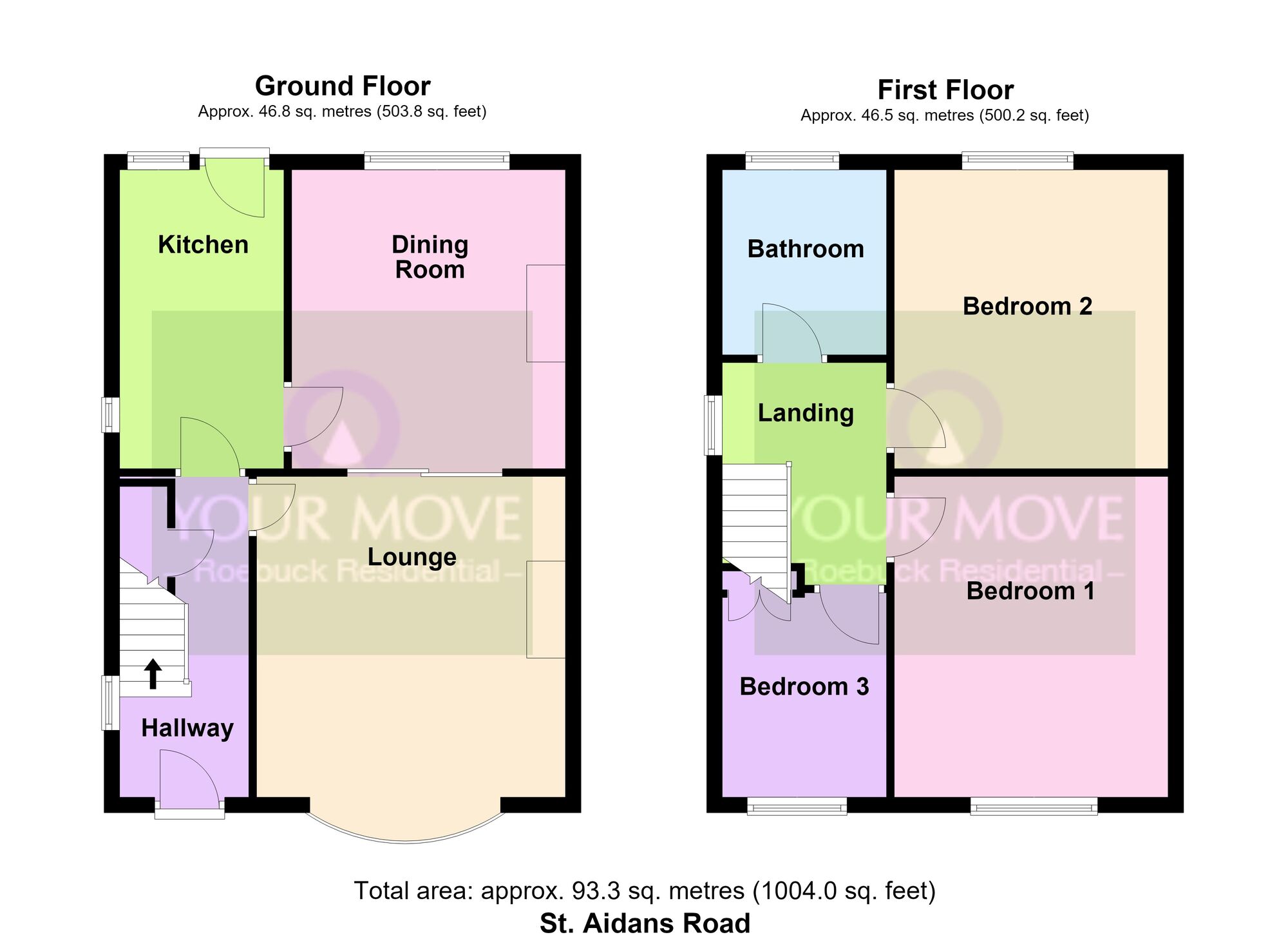 Floorplan of 3 bedroom Semi Detached House for sale, St. Aidans Road, Baildon, West Yorkshire, BD17