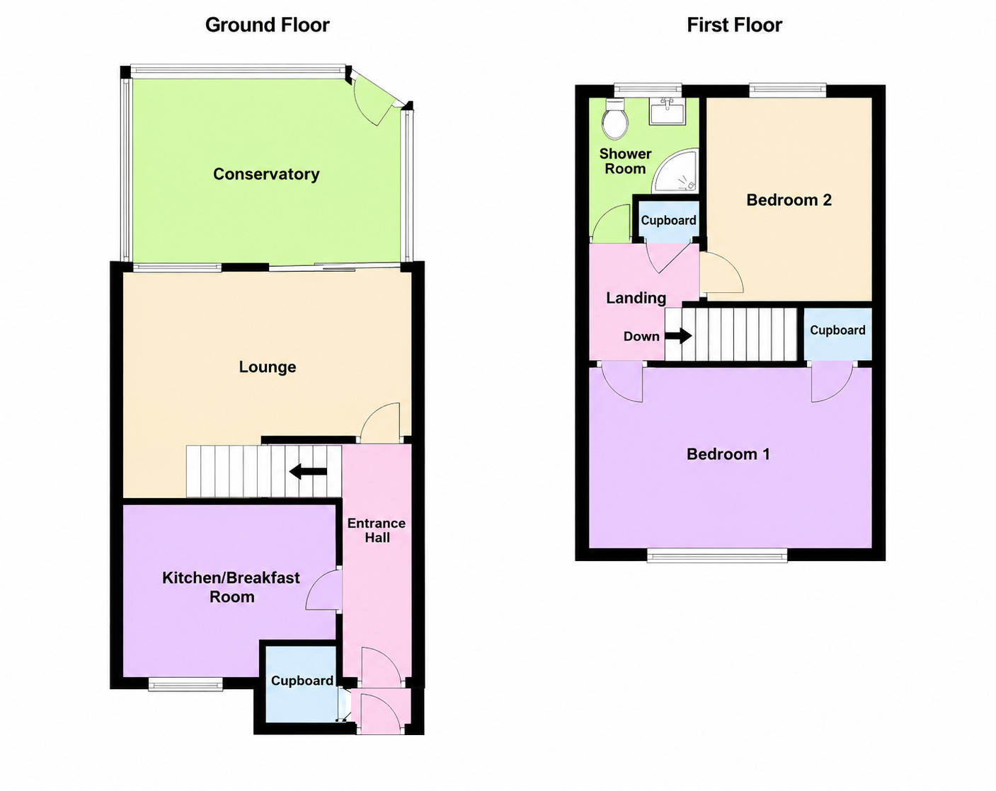 Floorplan of 2 bedroom Mid Terrace House for sale, Bescaby Grove, Baildon, West Yorkshire, BD17