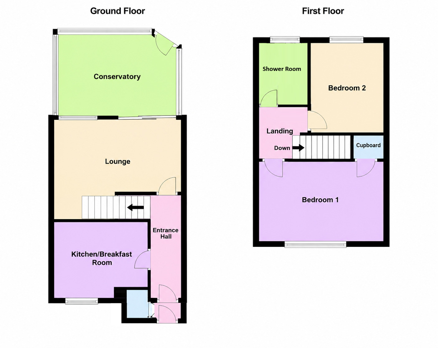 Floorplan of 2 bedroom Mid Terrace House for sale, Bescaby Grove, Baildon, West Yorkshire, BD17
