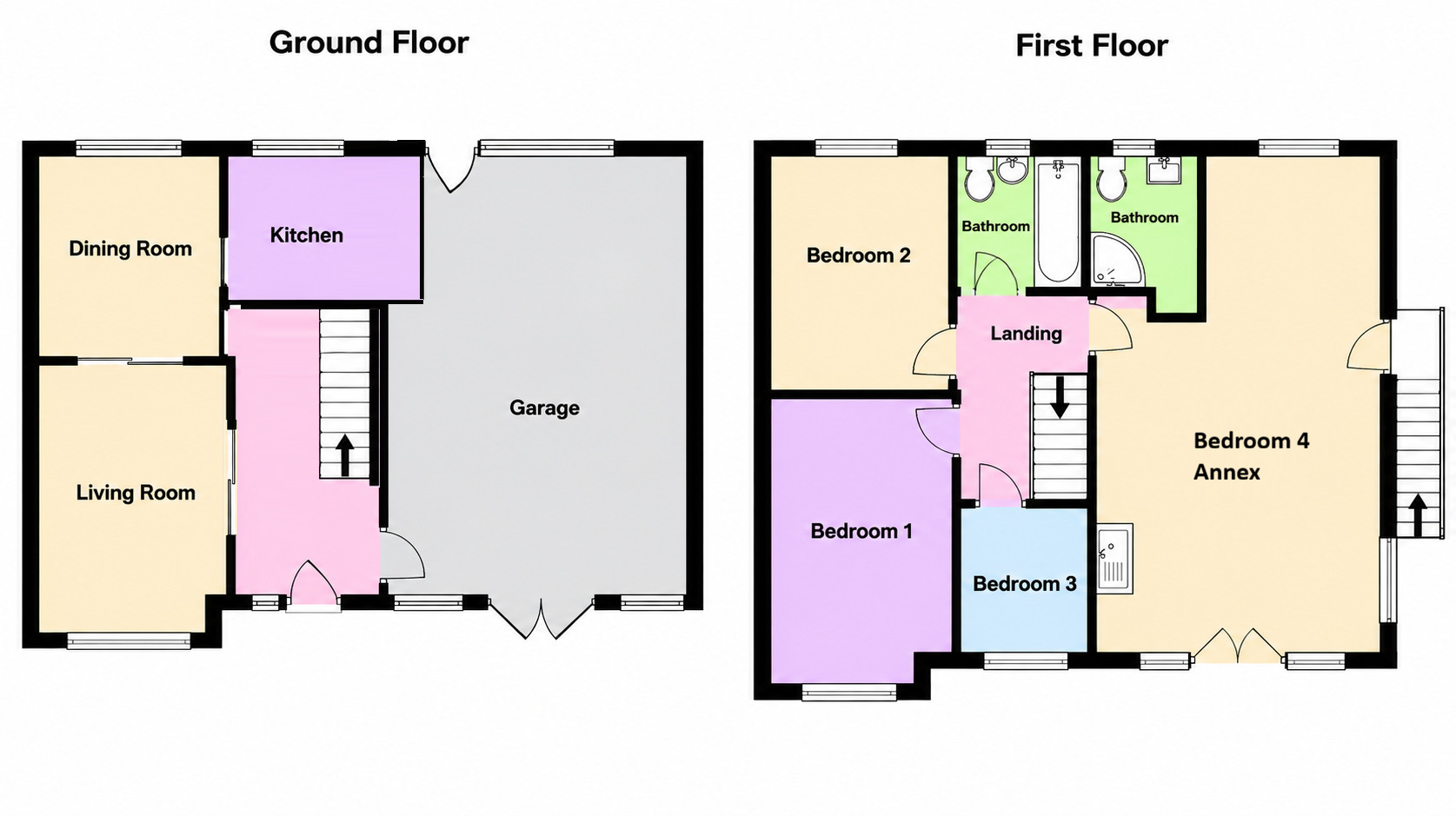 Floorplan of 4 bedroom Semi Detached House for sale, Brantwood Close, Bradford, West Yorkshire, BD9
