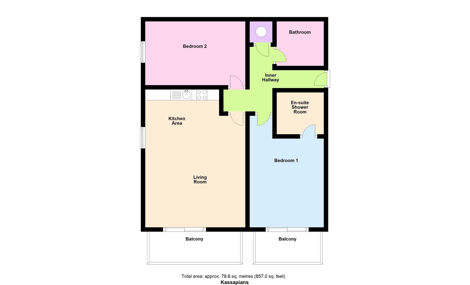 Floorplan of 2 bedroom Flat for sale, Albert Street, Baildon, West Yorkshire, BD17