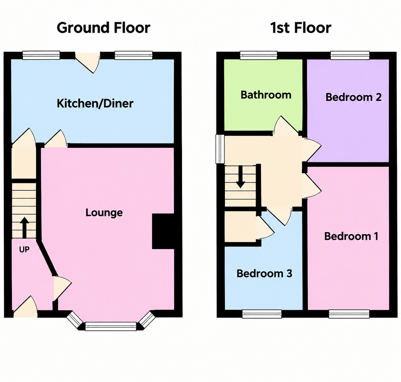 Floorplan of 3 bedroom Semi Detached House for sale, Thornlea Close, Yeadon, West Yorkshire, LS19