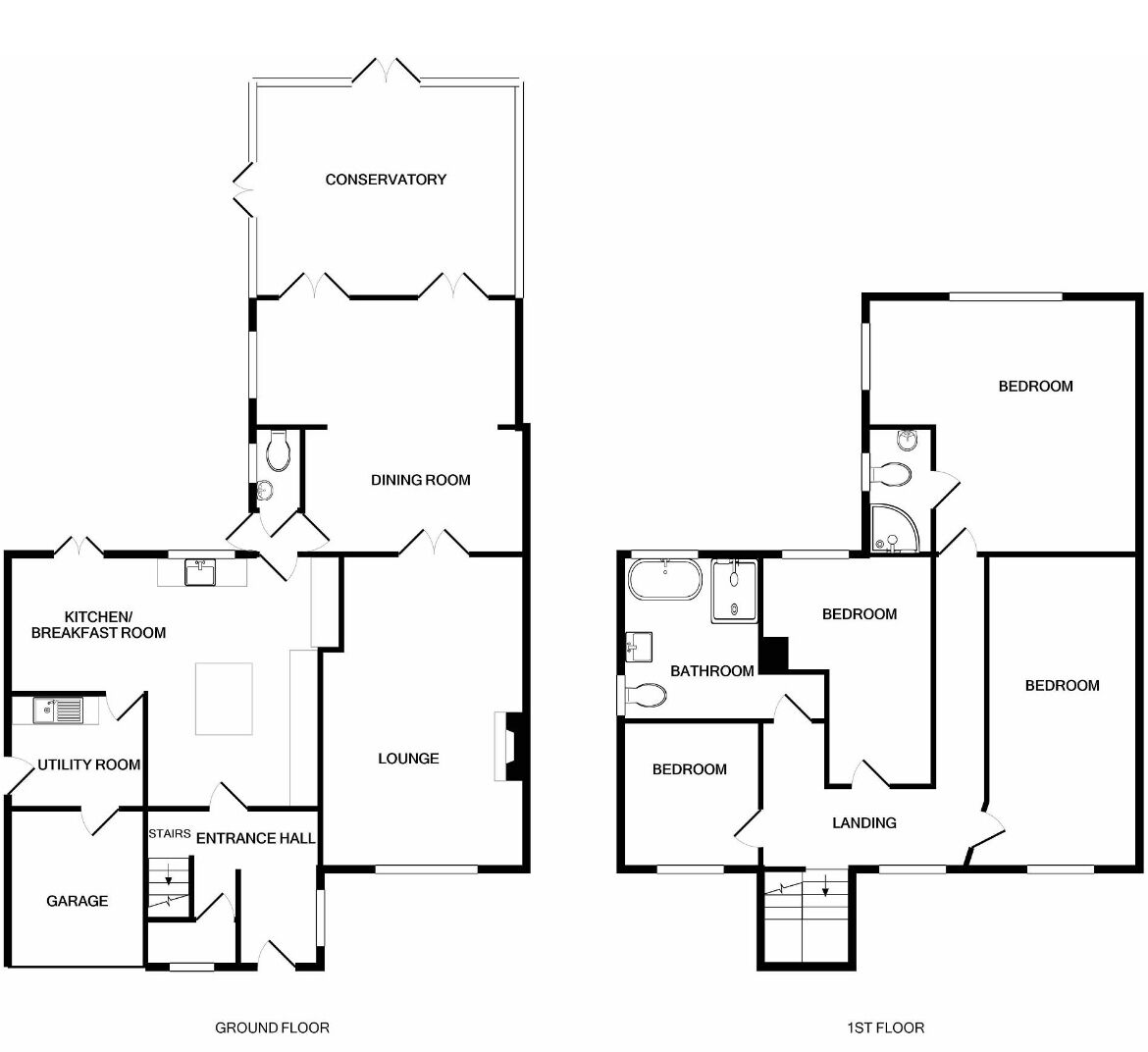 Floorplan of 4 bedroom Detached House for sale, Linden Avenue, Countesthorpe, Leicestershire, LE8