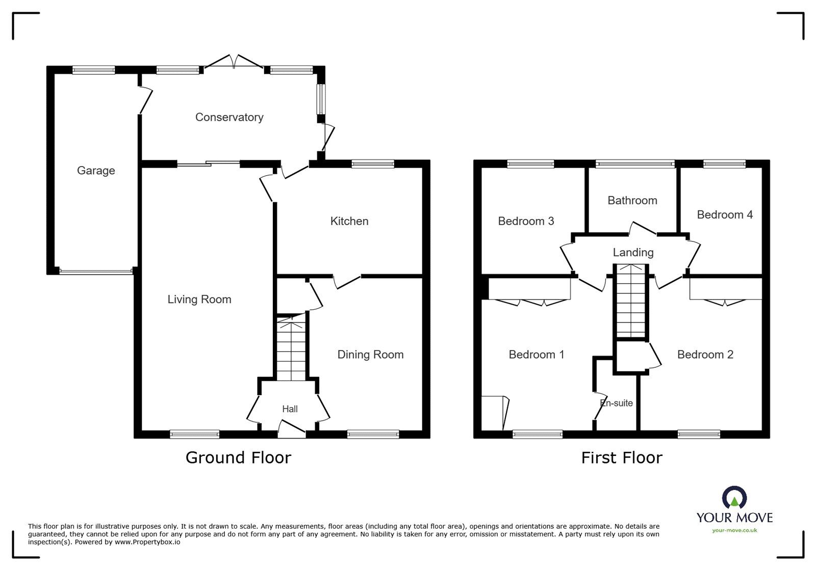 Floorplan of 4 bedroom Detached House for sale, Freer Close, Blaby, Leicestershire, LE8