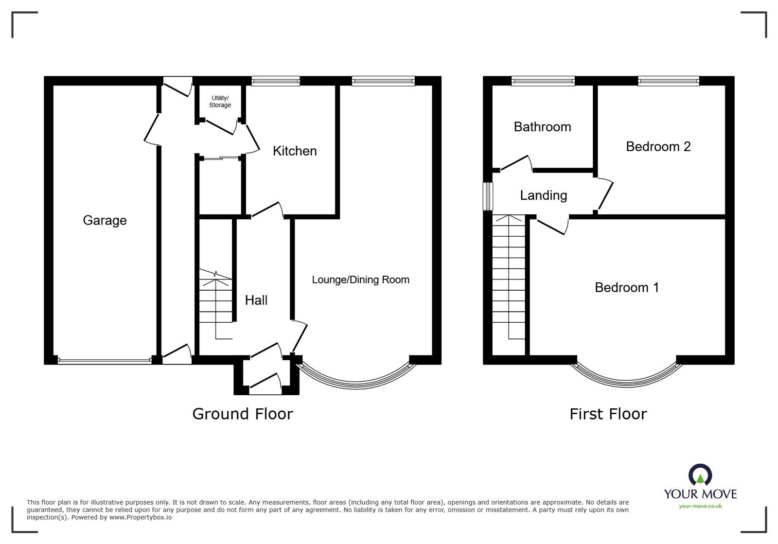 Floorplan of 2 bedroom Detached House for sale, Cleveland Road, Wigston, Leicestershire, LE18