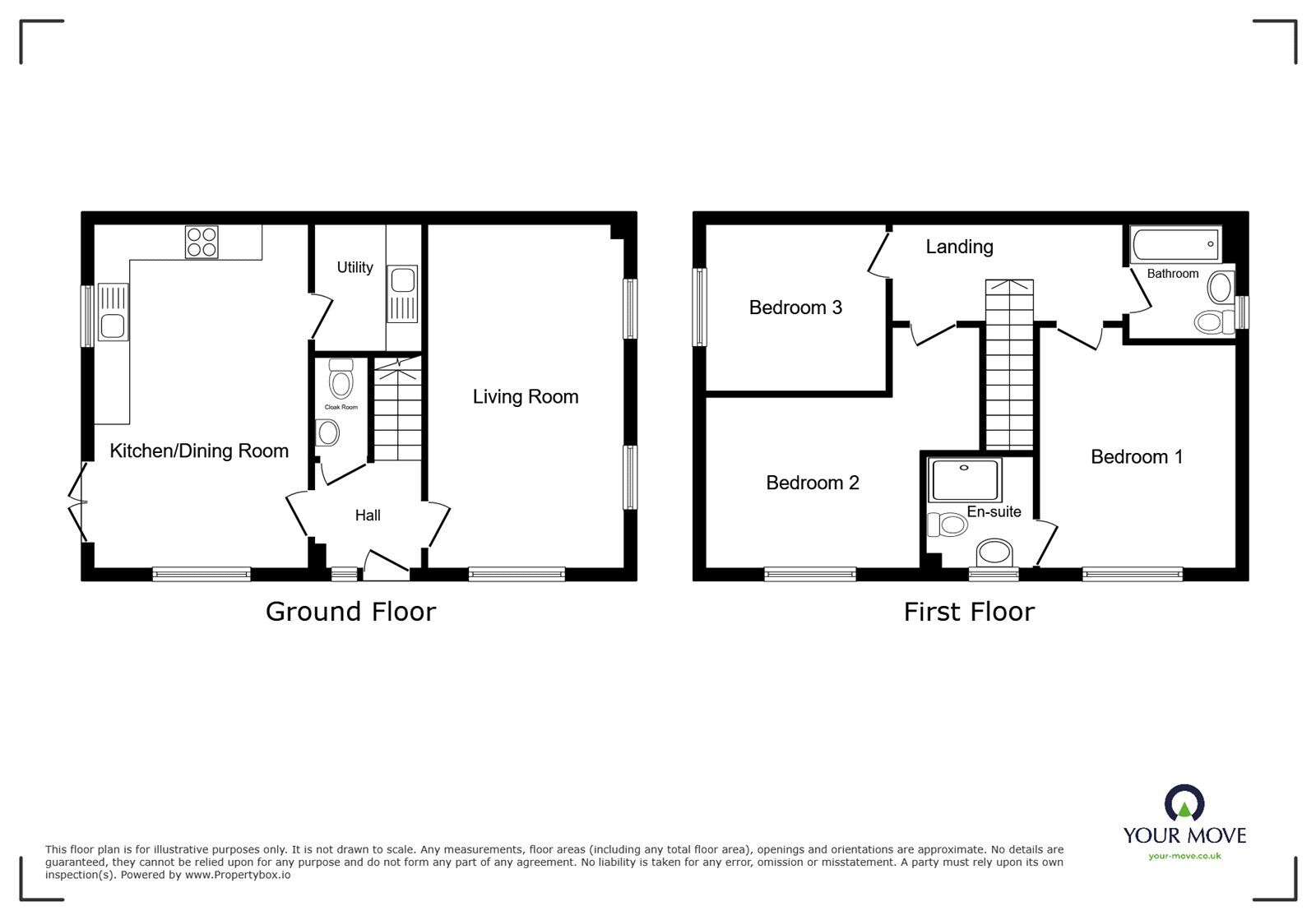 Floorplan of 3 bedroom Detached House for sale, Cork Lane, Glen Parva, Leicestershire, LE2