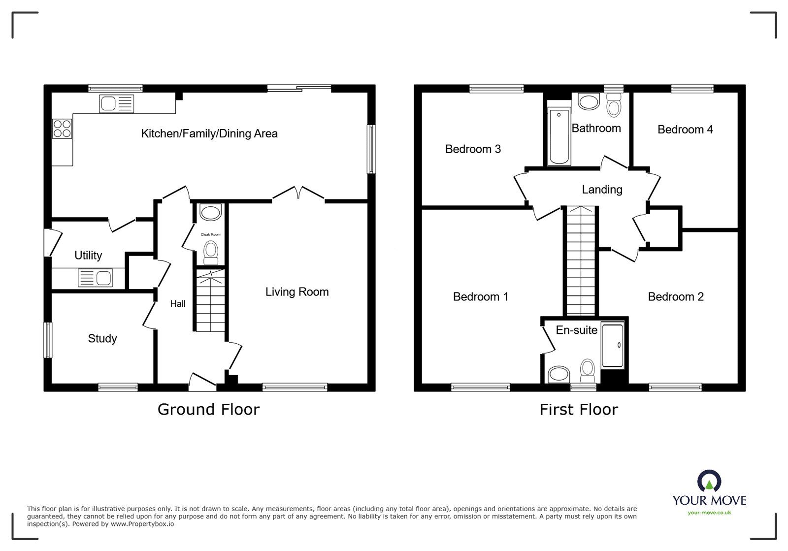 Floorplan of 4 bedroom Detached House for sale, Cork Lane, Glen Parva, Leicestershire, LE2