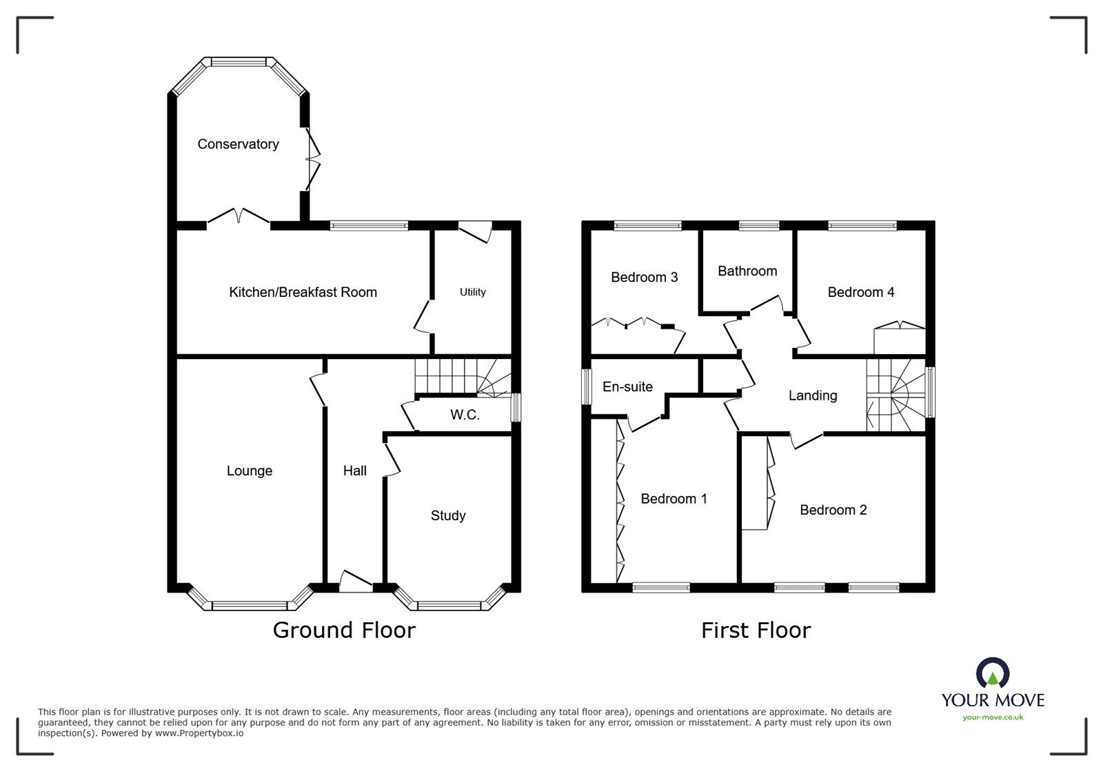 Floorplan of 4 bedroom Detached House for sale, Wakeling Close, Whetstone, Leicestershire, LE8