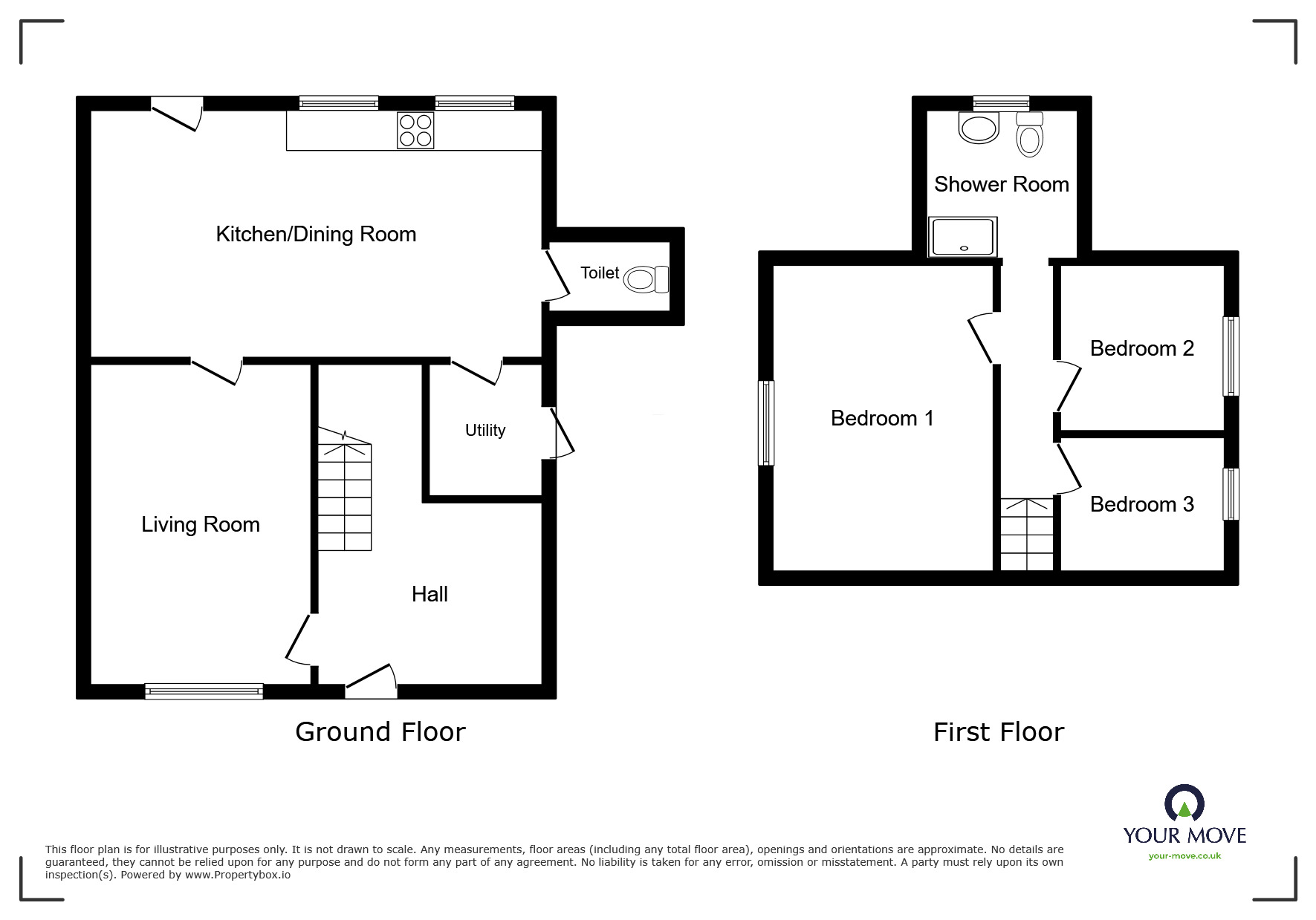 Floorplan of 3 bedroom Detached House to rent, Herrick Close, Enderby, Leicestershire, LE19
