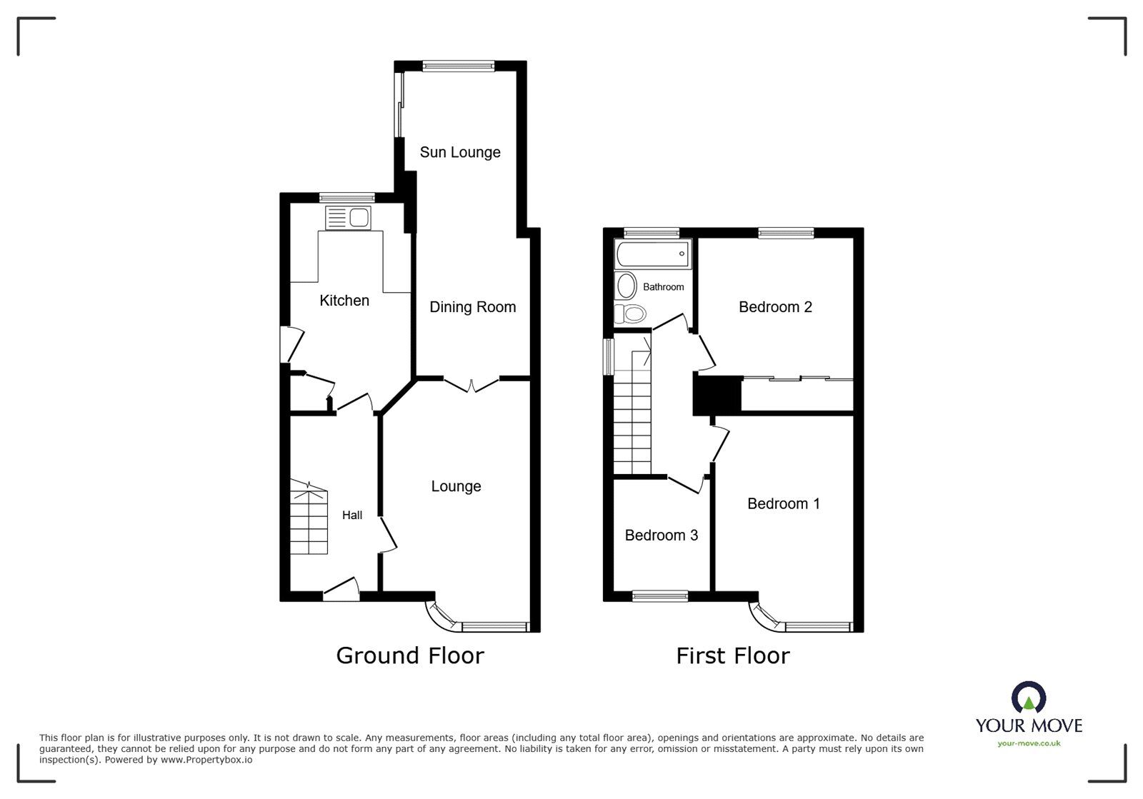 Floorplan of 3 bedroom Semi Detached House for sale, Cedar Road, Blaby, Leicestershire, LE8