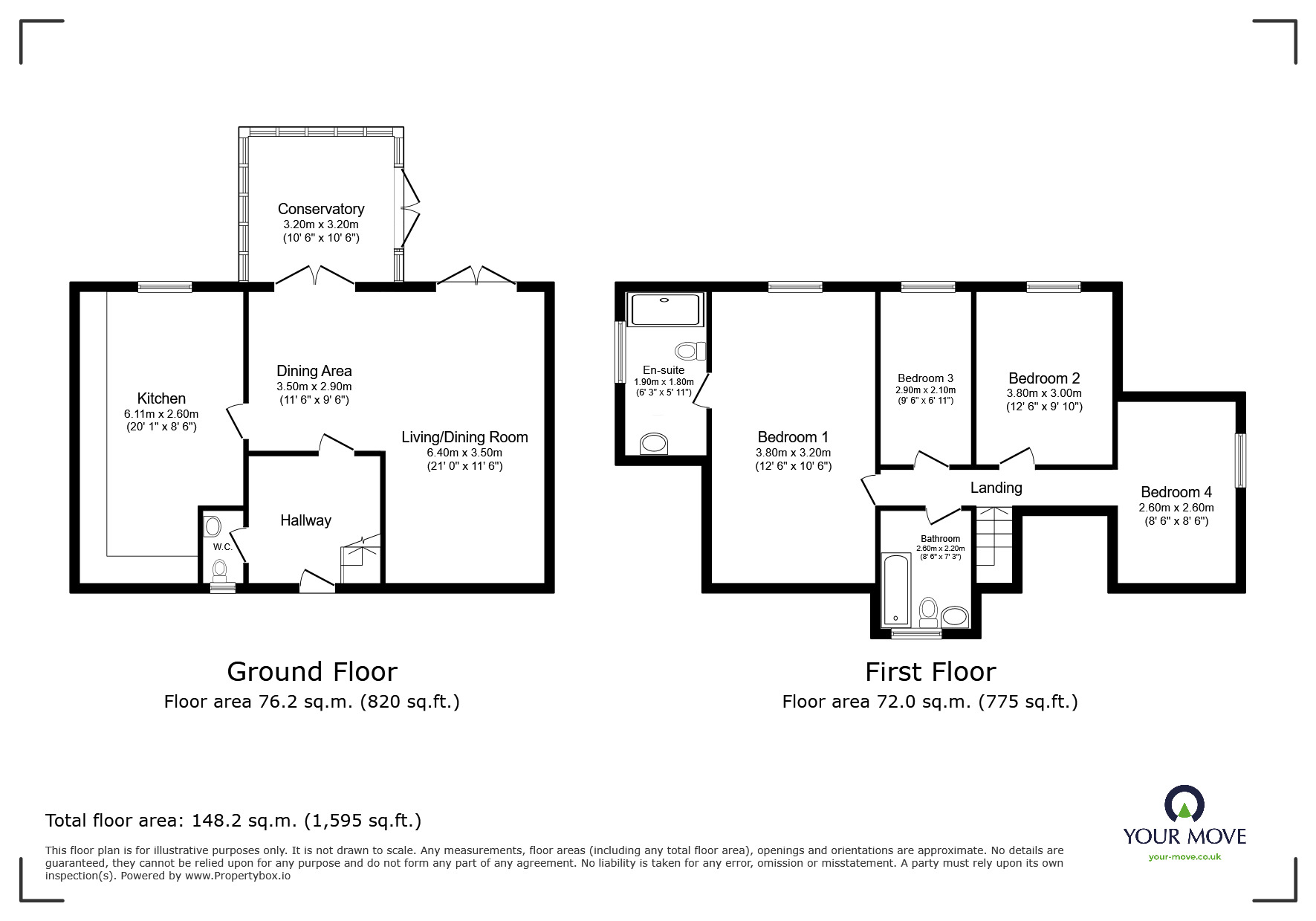 Floorplan of 4 bedroom Detached House to rent, Bridgewater Drive, Great Glen, LE8