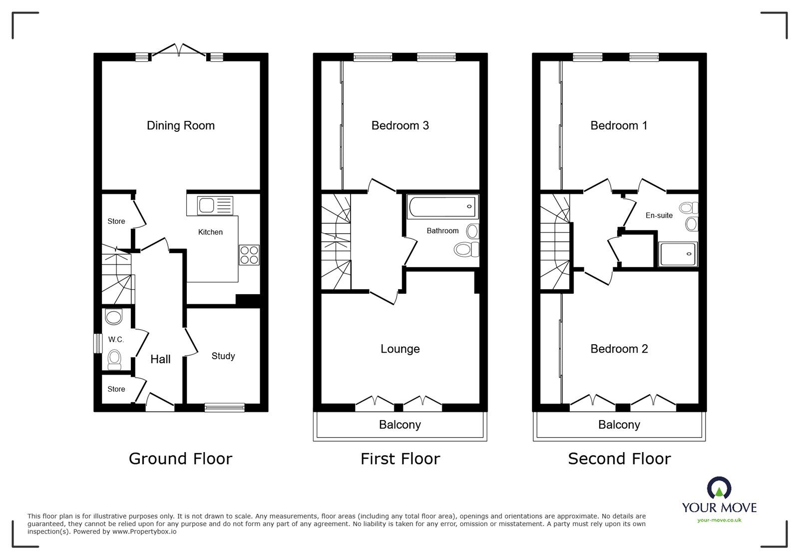 Floorplan of 4 bedroom Detached House for sale, Whiteadder Way, Lubbesthorpe, Leicestershire, LE19