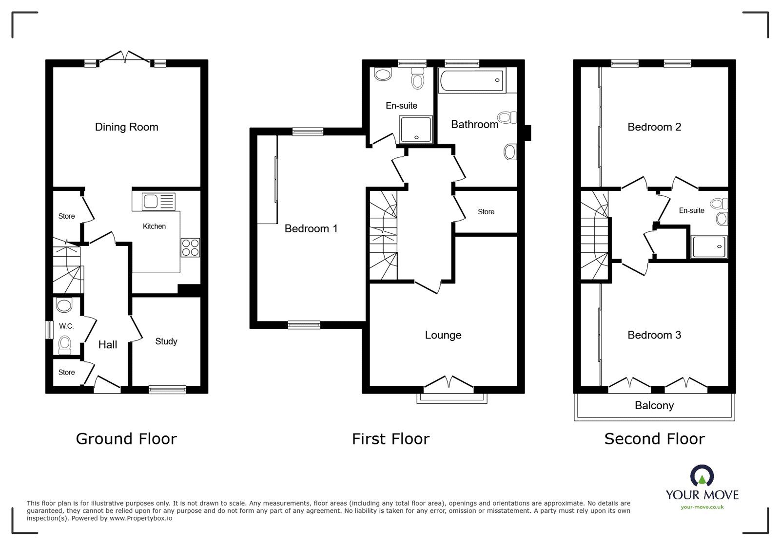 Floorplan of 4 bedroom Detached House for sale, Whiteadder Way, Lubbesthorpe, Leicestershire, LE19