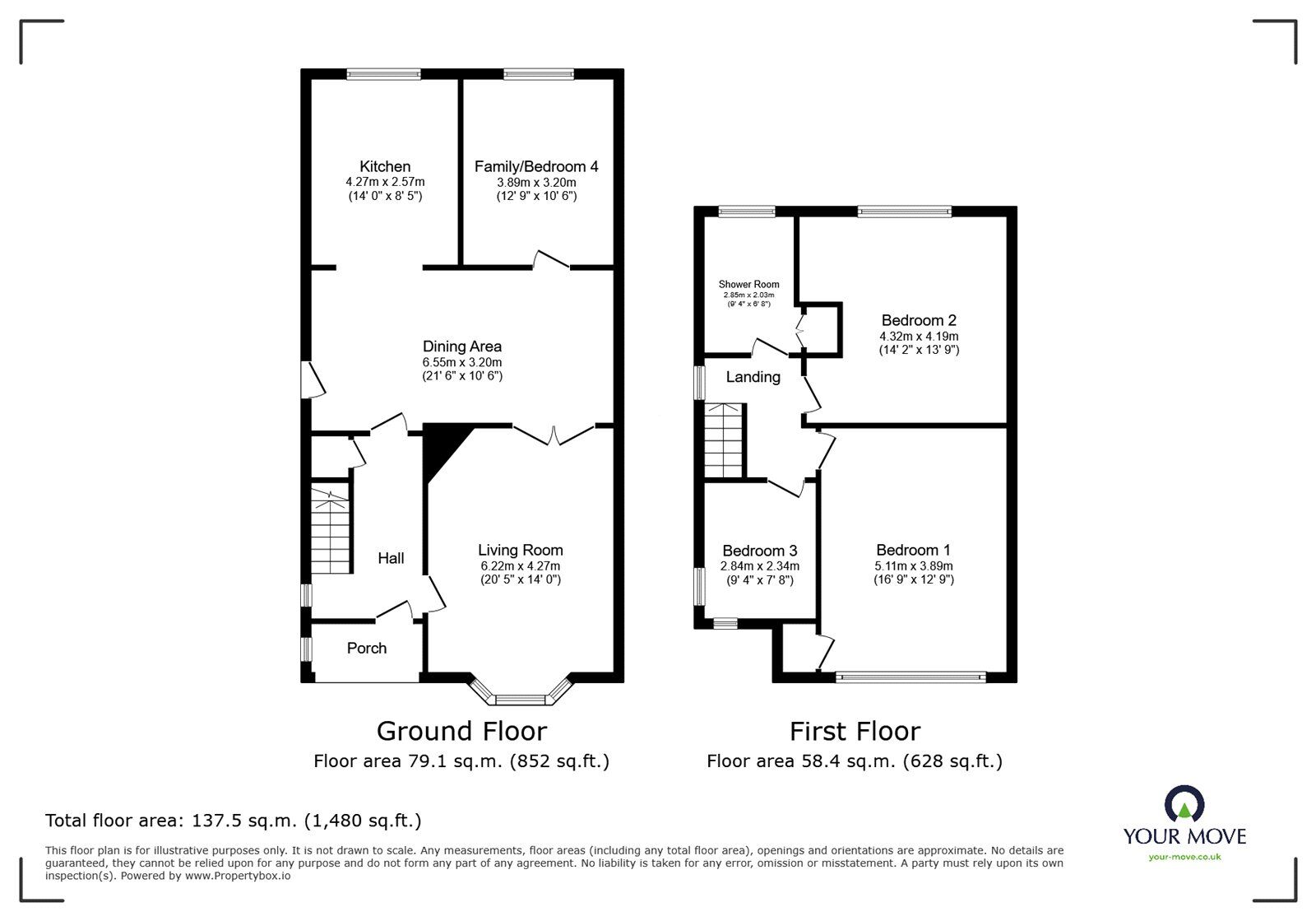 Floorplan of 3 bedroom Semi Detached House for sale, Cedar Road, Blaby, Leicestershire, LE8