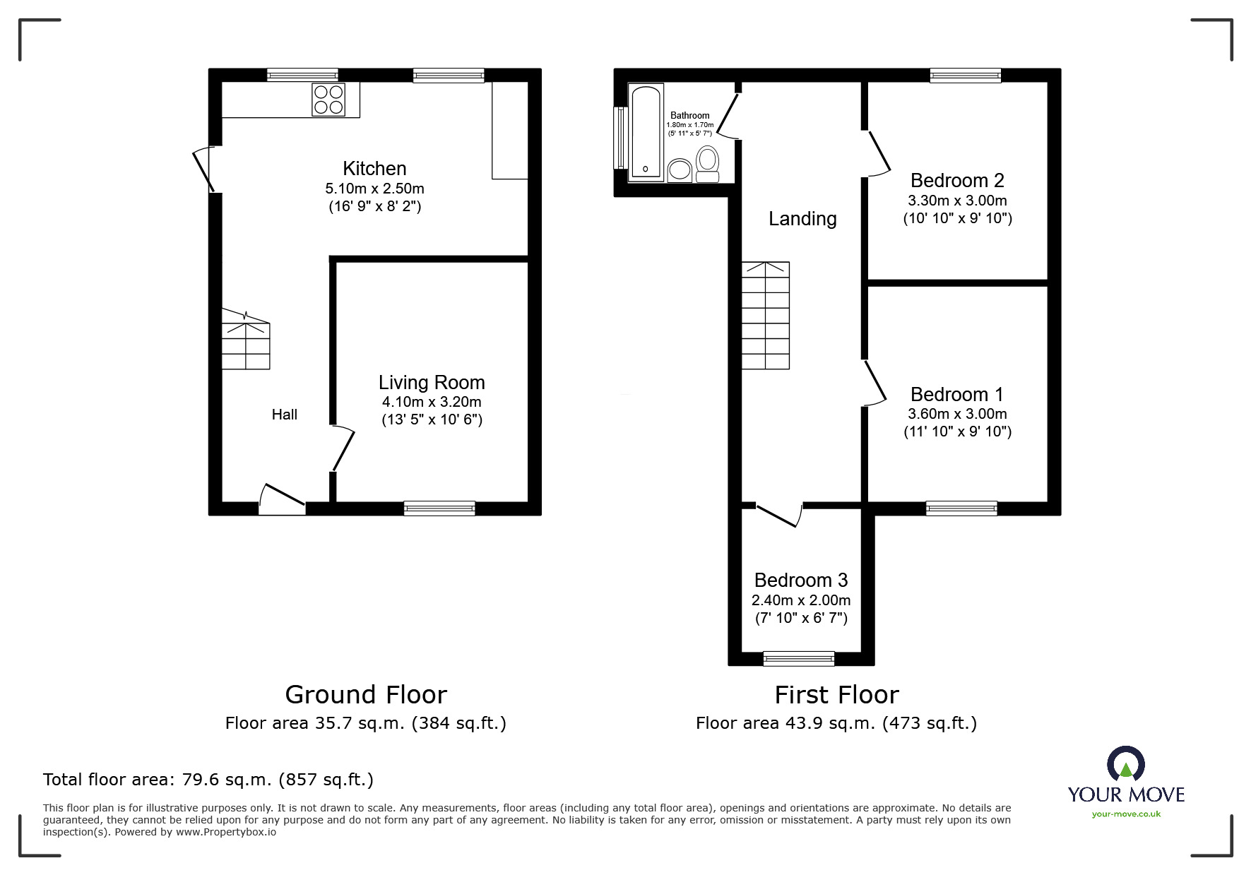 Floorplan of 3 bedroom Semi Detached House to rent, Ruskington Drive, Wigston, Leicestershire, LE18