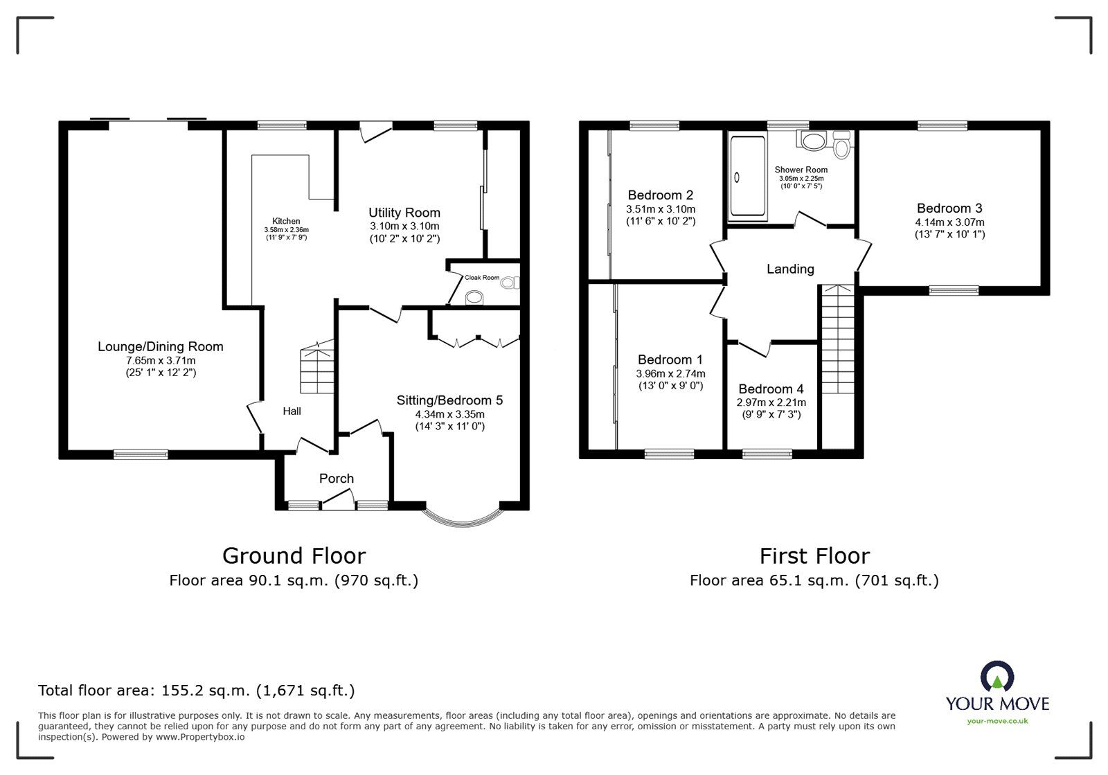 Floorplan of 4 bedroom Semi Detached House for sale, Maurice Drive, Countesthorpe, Leicestershire, LE8