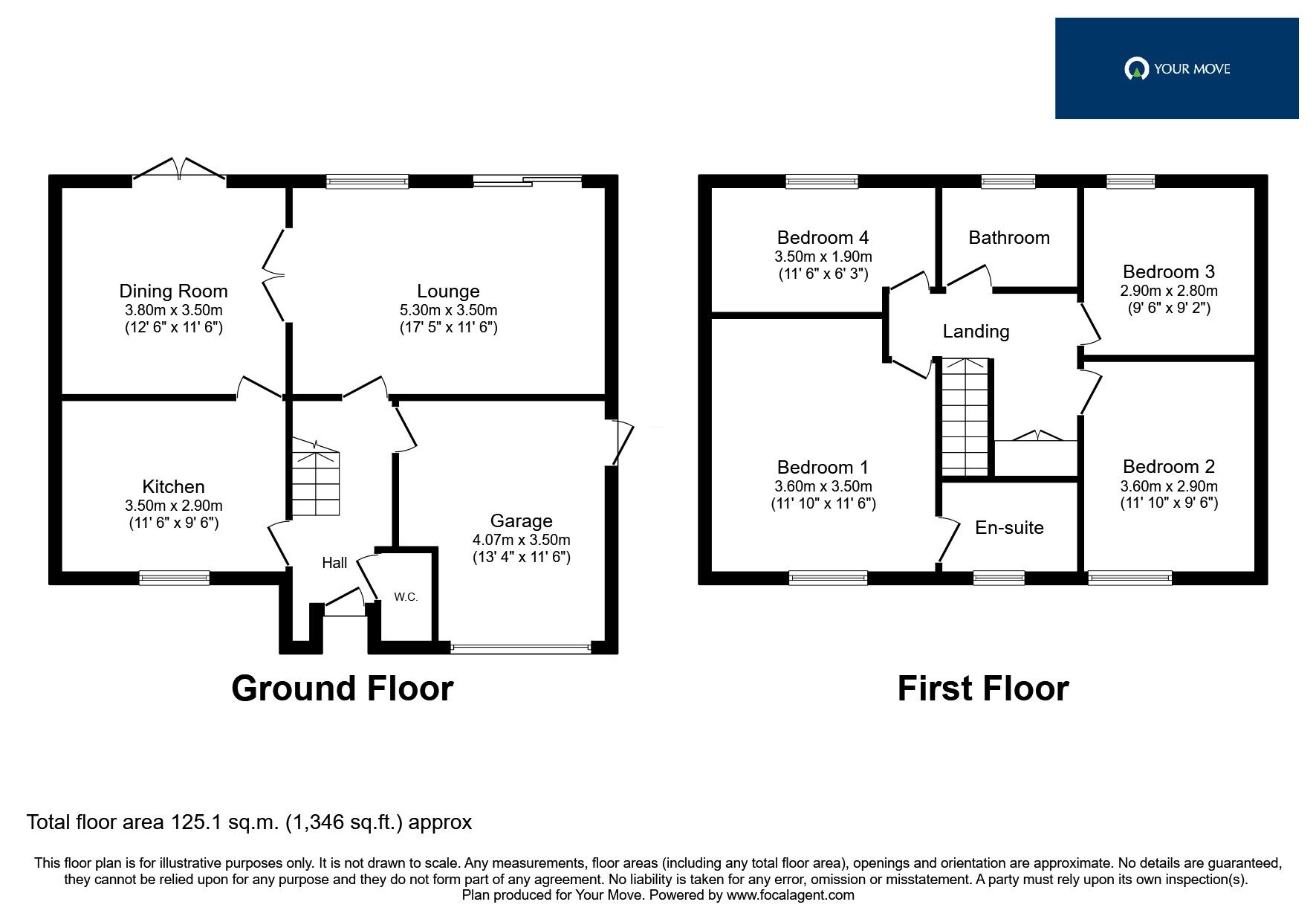 Floorplan of 4 bedroom Detached House for sale, Cleveland Road, Wigston, Leicestershire, LE18