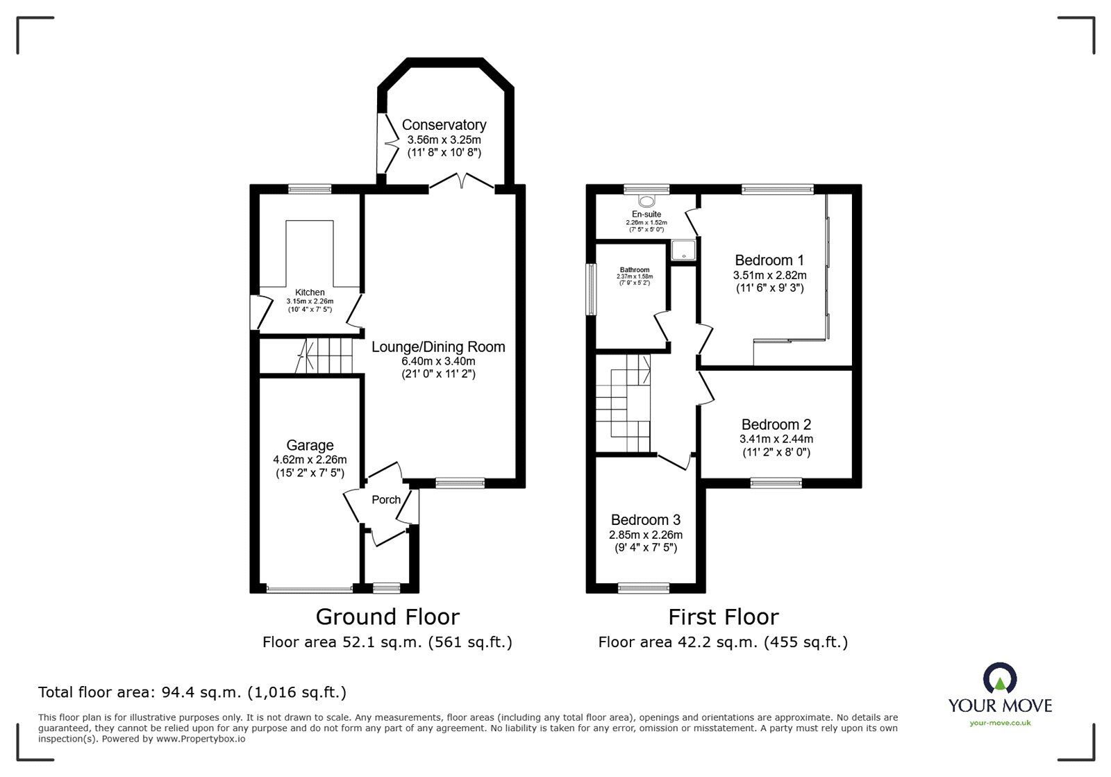 Floorplan of 3 bedroom Detached House for sale, Roebuck Close, Whetstone, Leicestershire, LE8