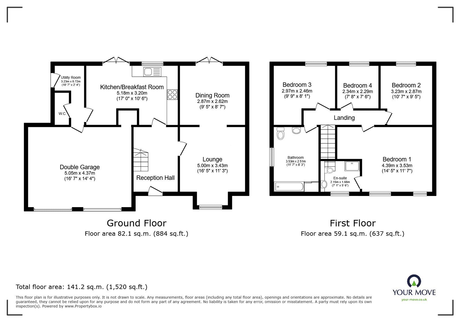 Floorplan of 4 bedroom Detached House for sale, Otter Way, Whetstone, Leicestershire, LE8