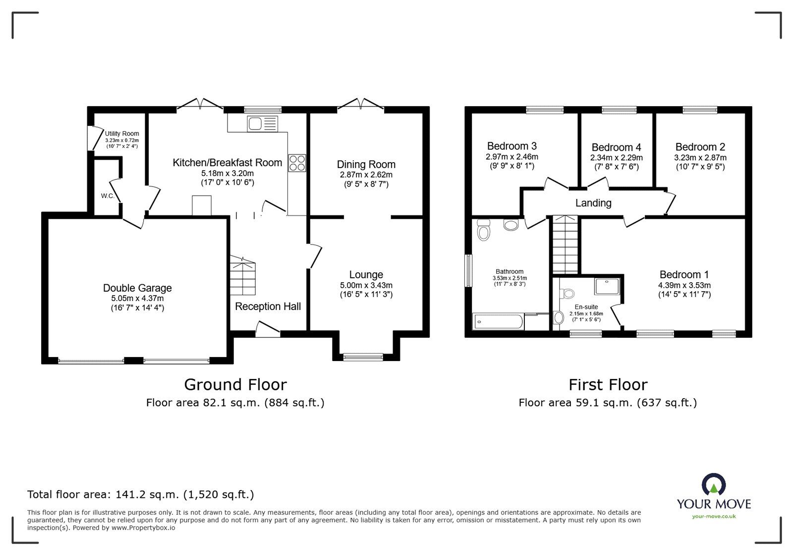 Floorplan of 4 bedroom Detached House for sale, Otter Way, Whetstone, Leicestershire, LE8